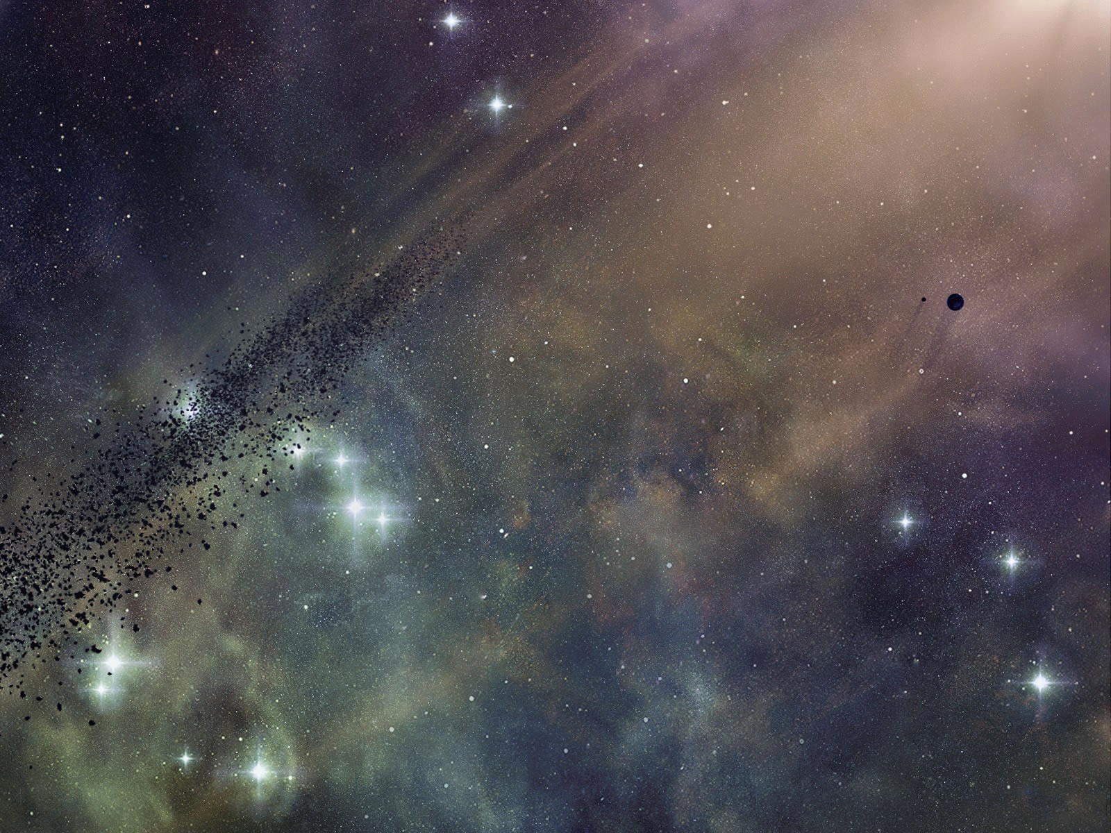 3d обои Звезды,  туманности и пояс астероидов  1600х1200 # 5320
