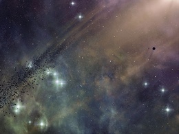 3d обои Звезды,  туманности и пояс астероидов  космос