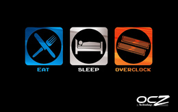 3d обои EAT, BLEEP, OVERCLOCK-OCZ Tehnology  знаки
